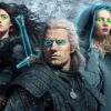 Henry Cavill, Freya Allan, and Anya Chalotra in Netflix's The Witcher