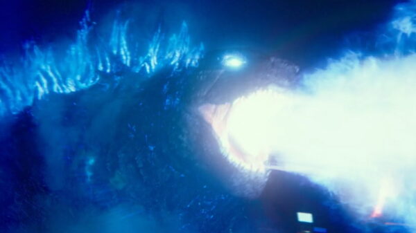 Godzilla lets off some atomic breath