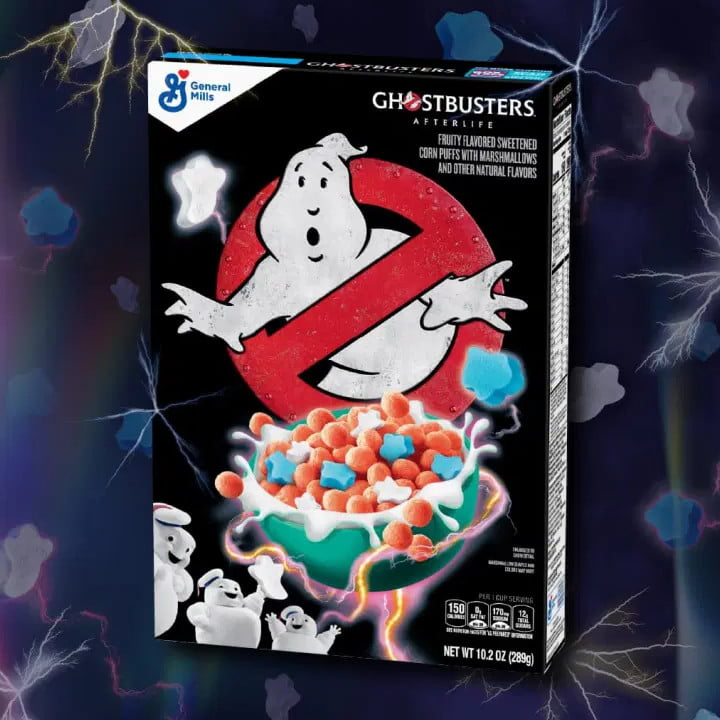 The new Ghostbusters: Afterlife cereal box