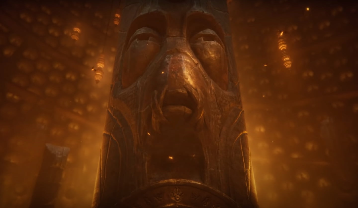 A giant obelisk thing in Oddworld Soulstorm